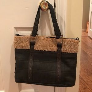 UGG Leather + Shearling Tote